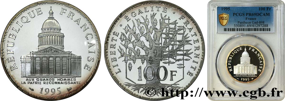 100 francs Panthéon, BE (Belle Épreuve) 1995  F.451/17 MS69 PCGS