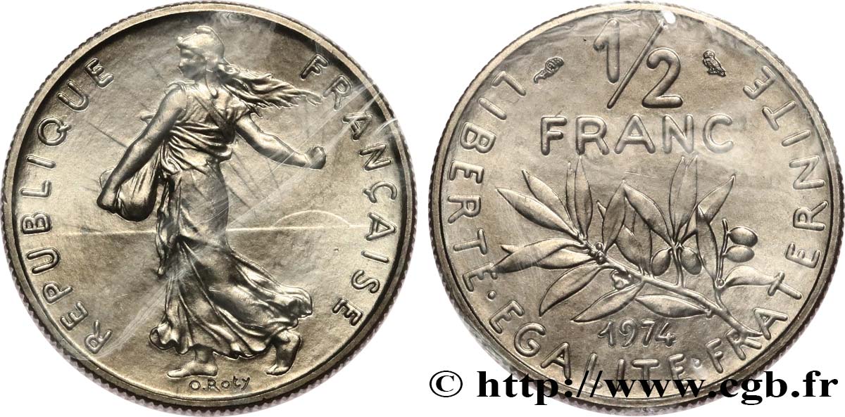 1/2 franc Semeuse 1974 Pessac F.198/13 FDC 