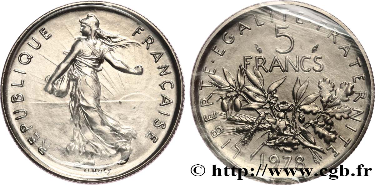 5 francs Semeuse, nickel 1978 Pessac F.341/10 ST 