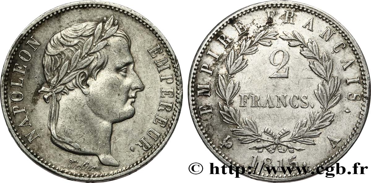 2 francs Cent-Jours 1815 Paris F.256/1 MBC+ 