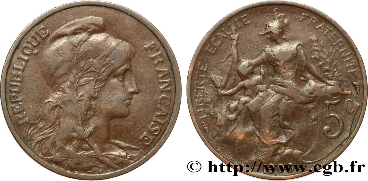 5 centimes Daniel-Dupuis 1903  F.119/13 TB35 