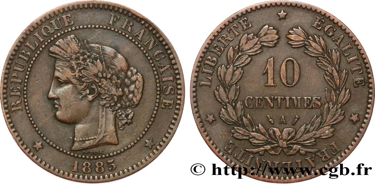 10 centimes Cérès 1885 Paris F.135/29 BC35 