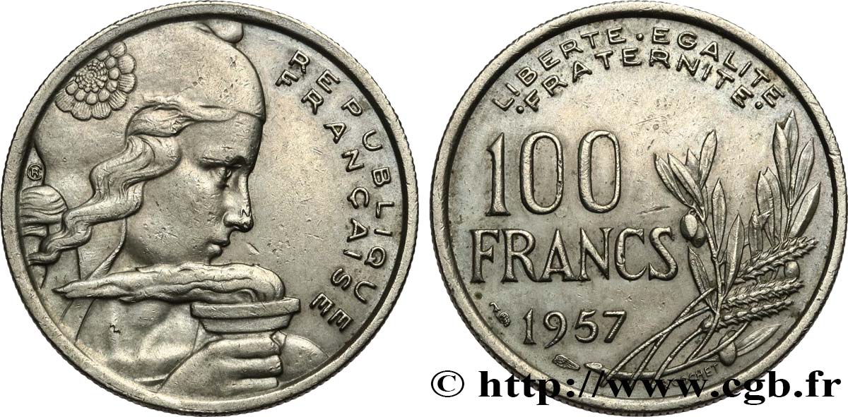 100 francs Cochet 1957  F.450/10 TB+ 