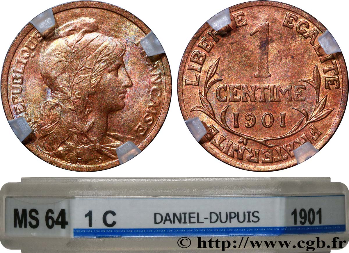 1 centime Daniel-Dupuis 1901 Paris F.105/6 SPL64 GENI