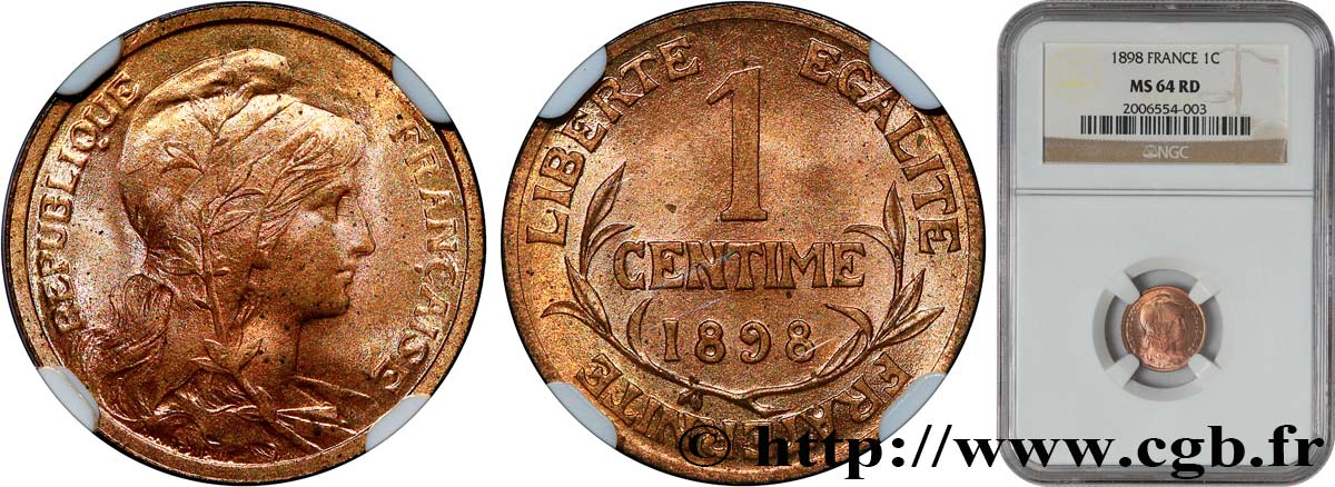 1 centime Daniel-Dupuis 1898 Paris F.105/1 SC64 NGC