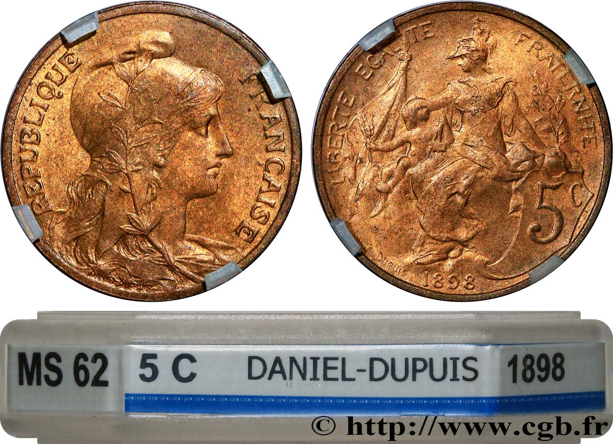 5 centimes Daniel-Dupuis 1898  F.119/5 SUP62 GENI