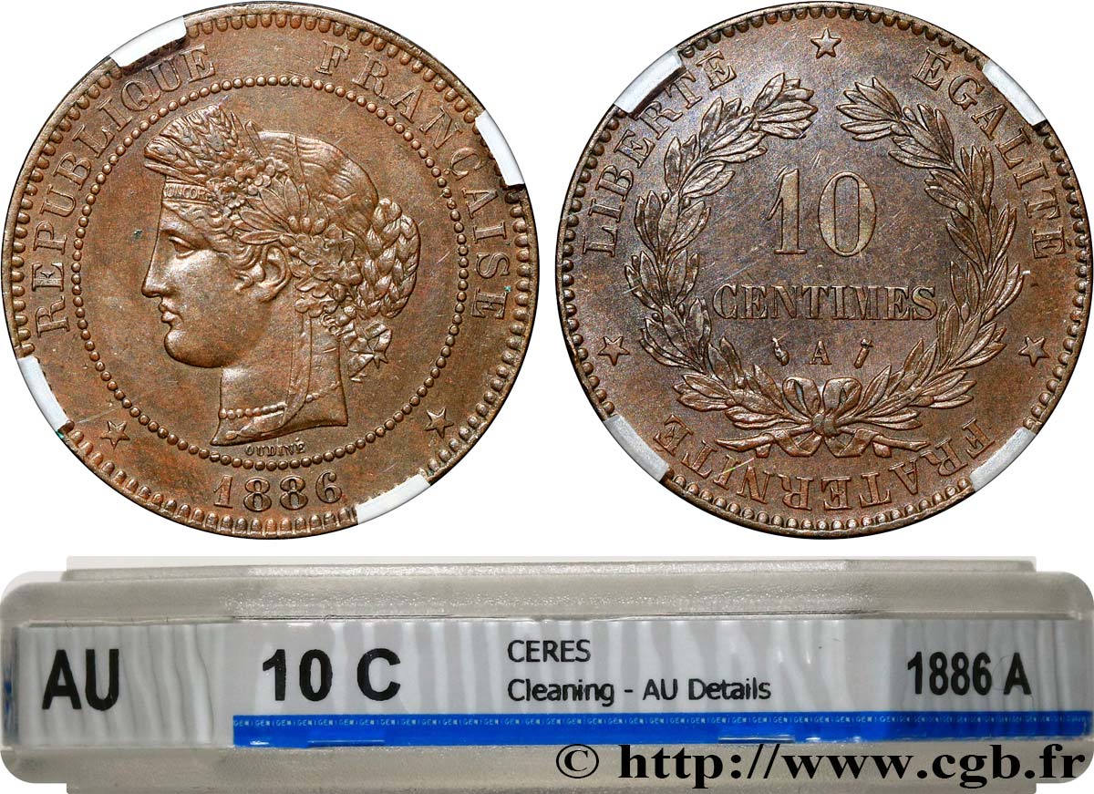 10 centimes Cérès 1886 Paris F.135/30 q.SPL GENI