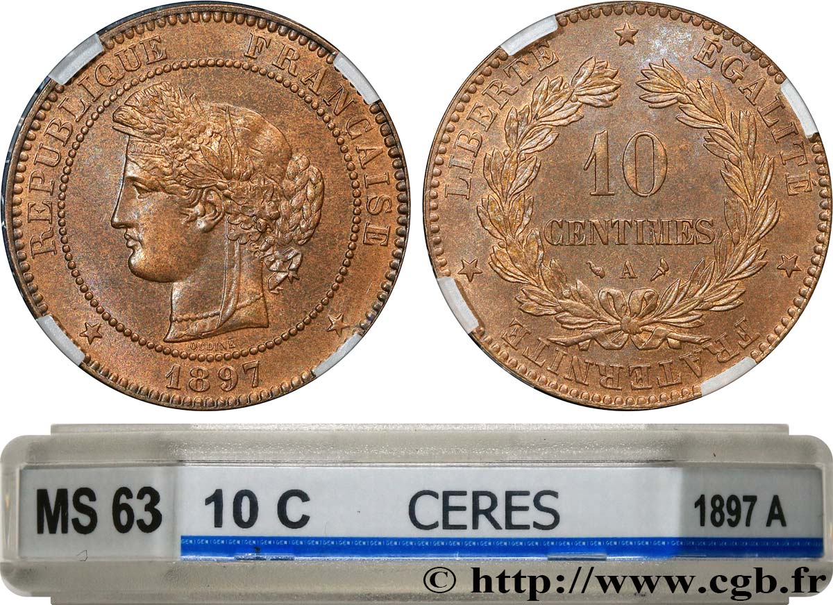 10 centimes Cérès 1897 Paris F.135/44 MS63 GENI