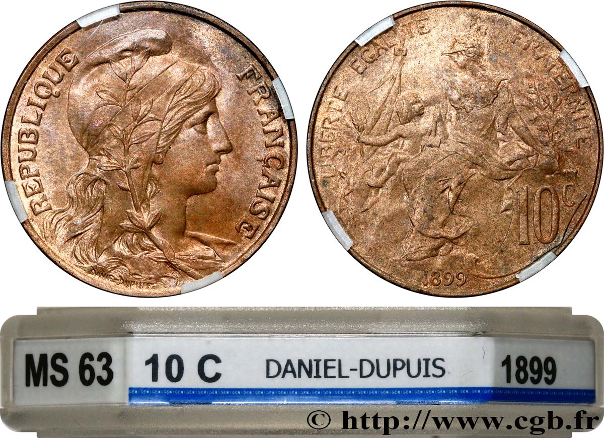 10 centimes Daniel-Dupuis 1899  F.136/7 SPL63 GENI