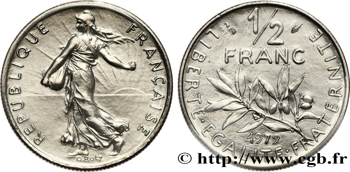 1/2 franc Semeuse 1979 Pessac F.198/18 MS 