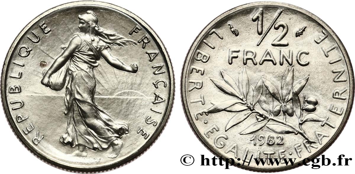 1/2 franc Semeuse 1982 Pessac F.198/21 MS 