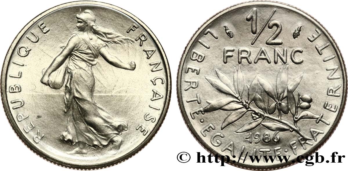 1/2 franc Semeuse 1986 Pessac F.198/25 MS 