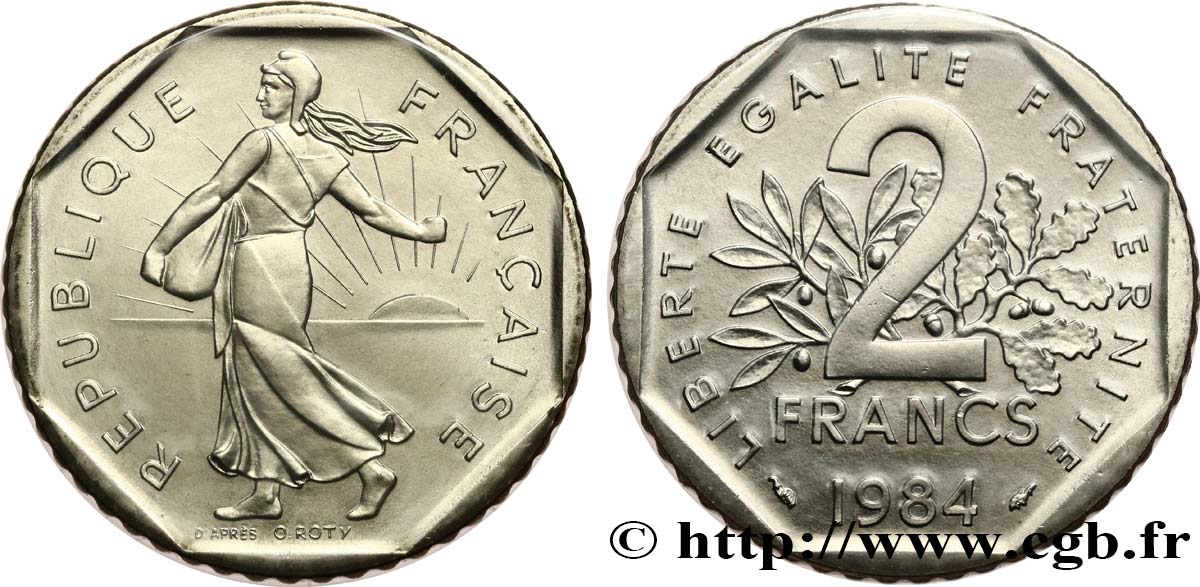 2 francs Semeuse, nickel 1984 Pessac F.272/8 MS 