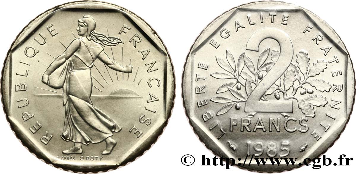 2 francs Semeuse, nickel 1985 Pessac F.272/9 ST 