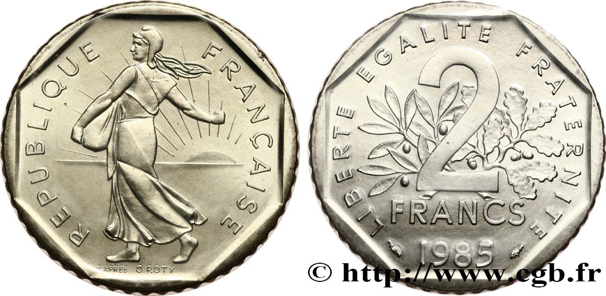 2 francs Semeuse, nickel 1985 Pessac F.272/9 MS 