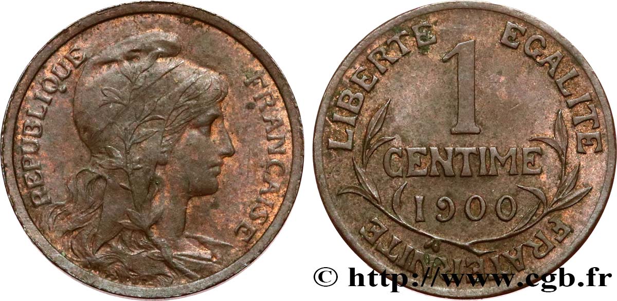 1 centime Daniel-Dupuis 1900 Paris F.105/4 TTB53 