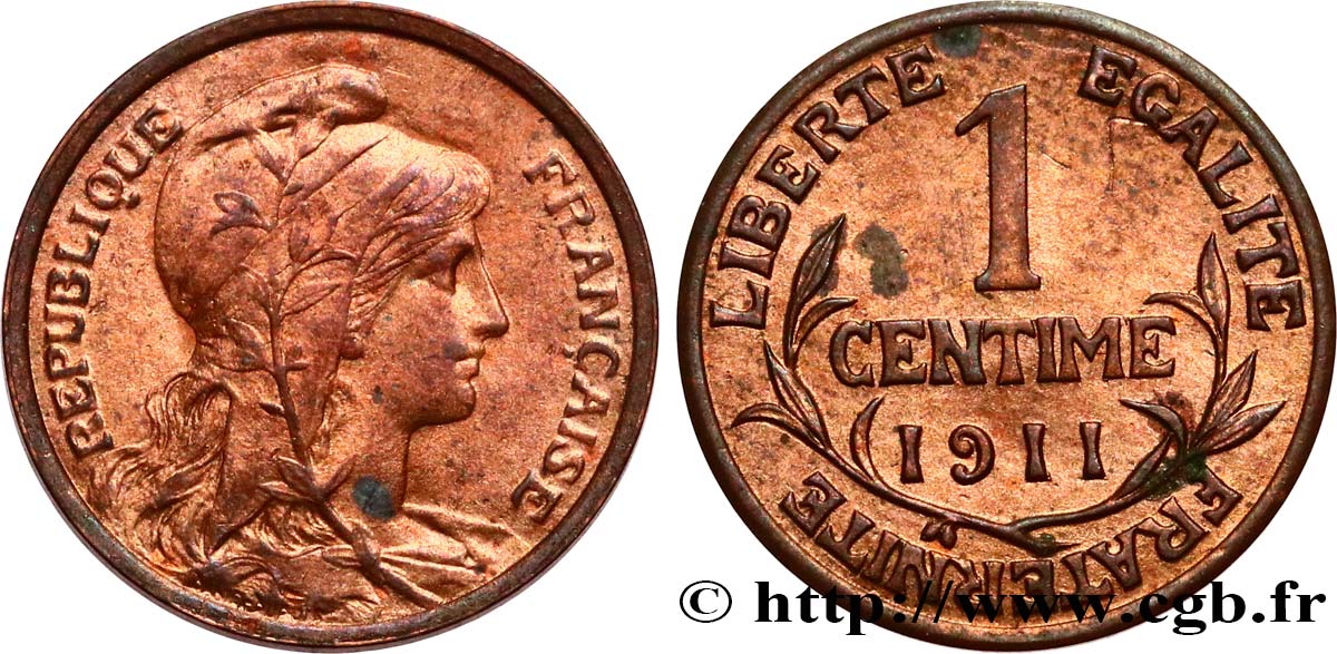 1 centime Daniel-Dupuis 1911 Paris F.105/13 SUP+ 