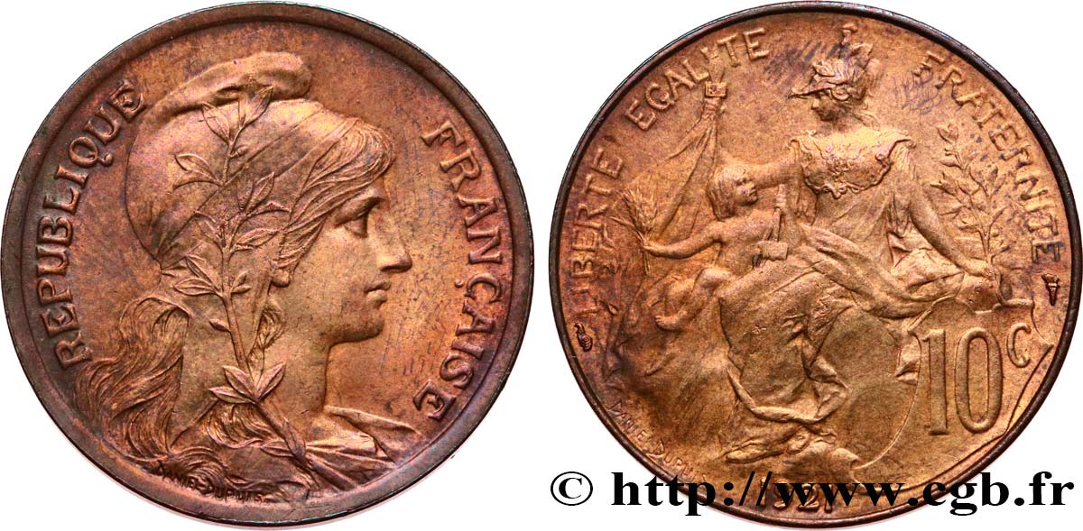 10 centimes Daniel-Dupuis 1921  F.136/30 VZ62 