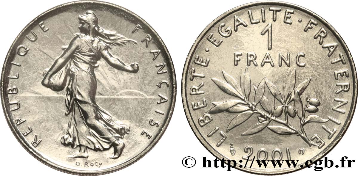 1 franc Semeuse, nickel 2001 Pessac F.226/49 FDC 