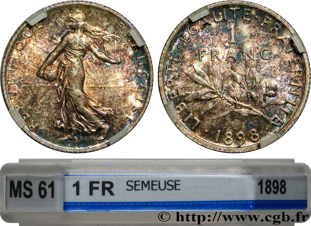 1 franc Semeuse 1898 Paris F.217/1 VZ61 GENI