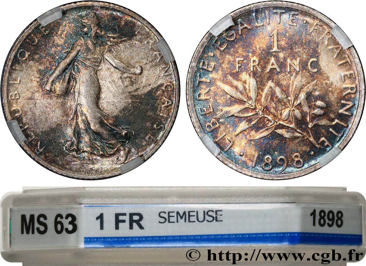1 franc Semeuse 1898 Paris F.217/1 MS63 GENI