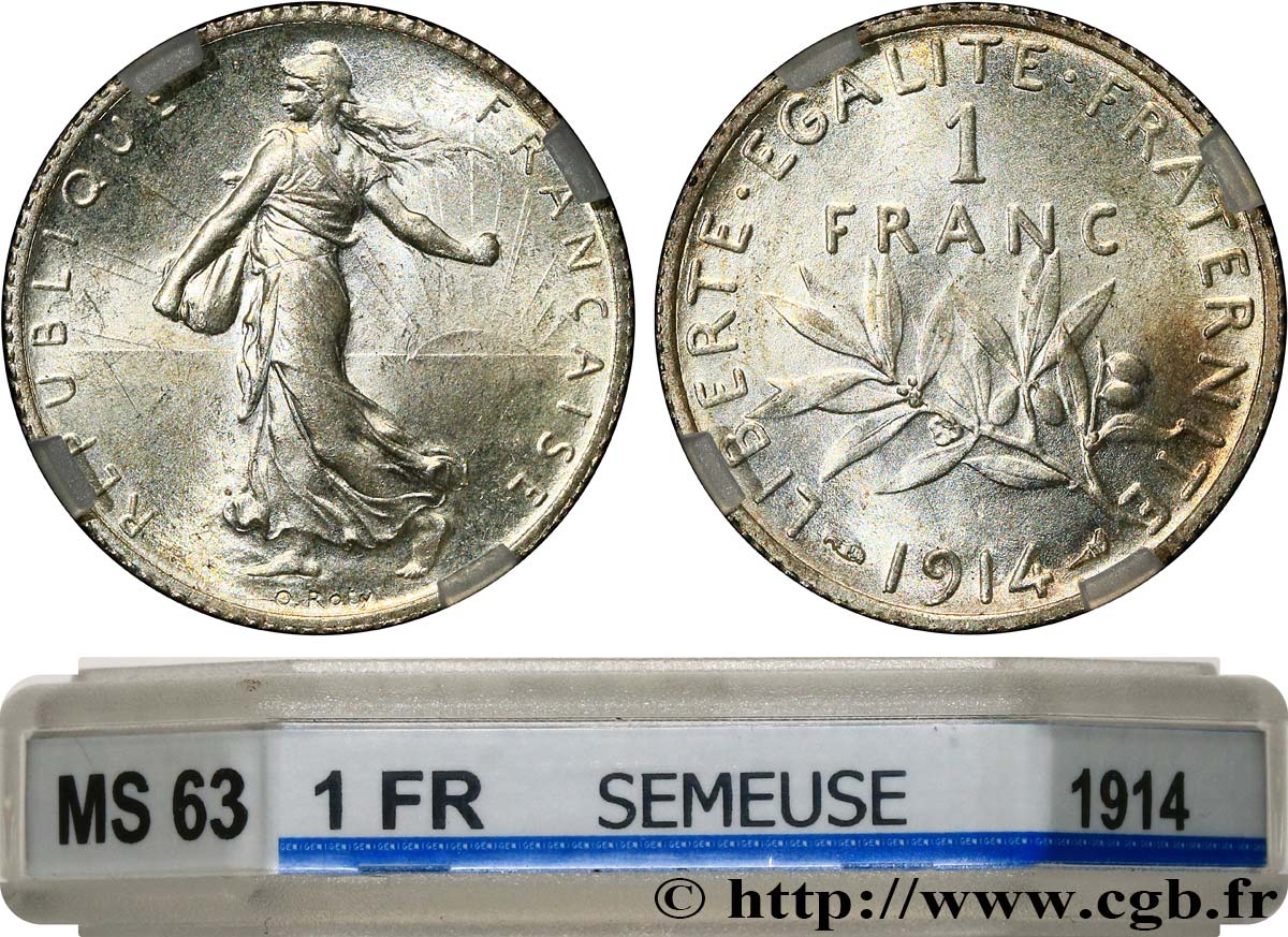 1 franc Semeuse 1914 Paris F.217/19 SPL63 GENI