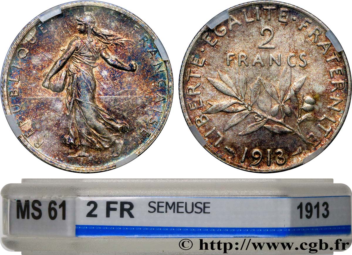 2 francs Semeuse 1913  F.266/14 SUP61 GENI