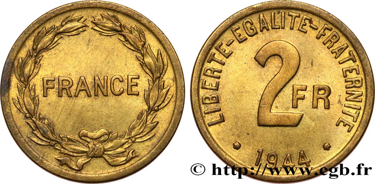 2 francs France 1944  F.271/1 q.SPL 