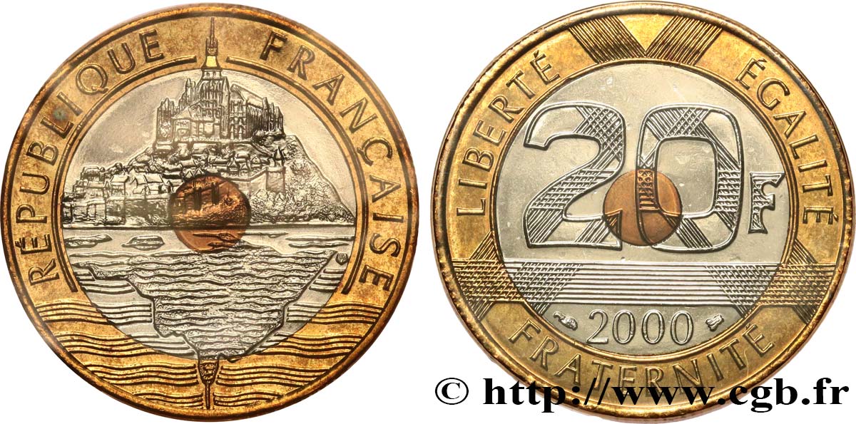 20 francs Mont Saint-Michel 2000 Pessac F.403/16 FDC 