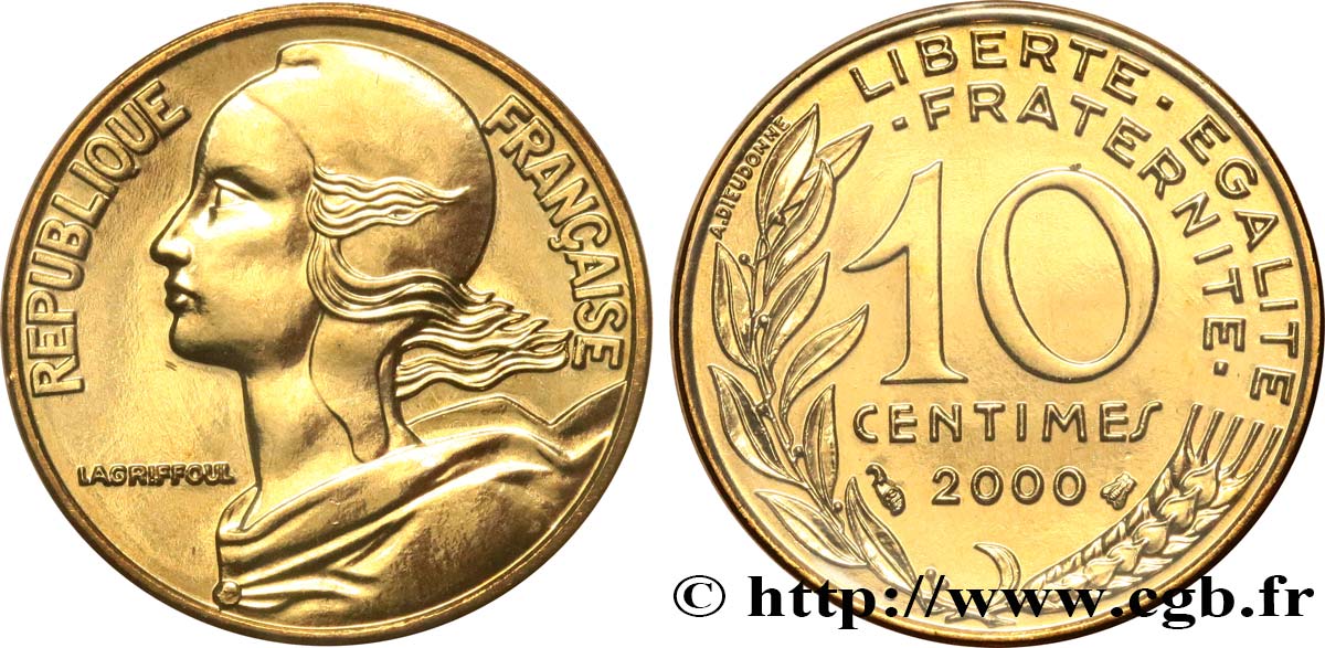10 centimes Marianne 2000 Pessac F.144/44 MS 