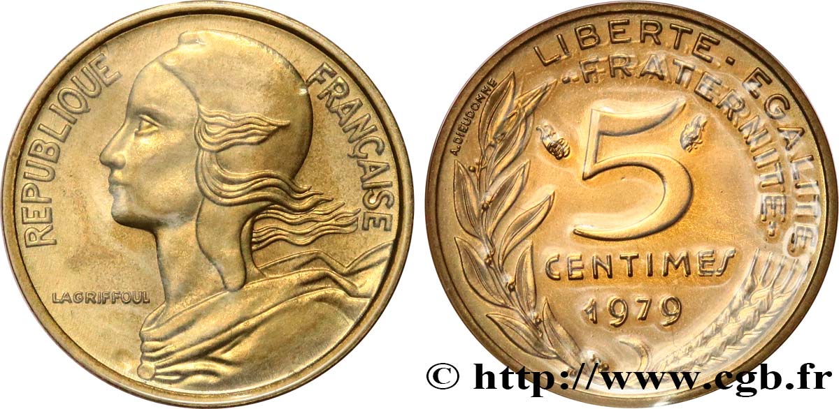 5 centimes Marianne 1979 Pessac F.125/15 FDC 
