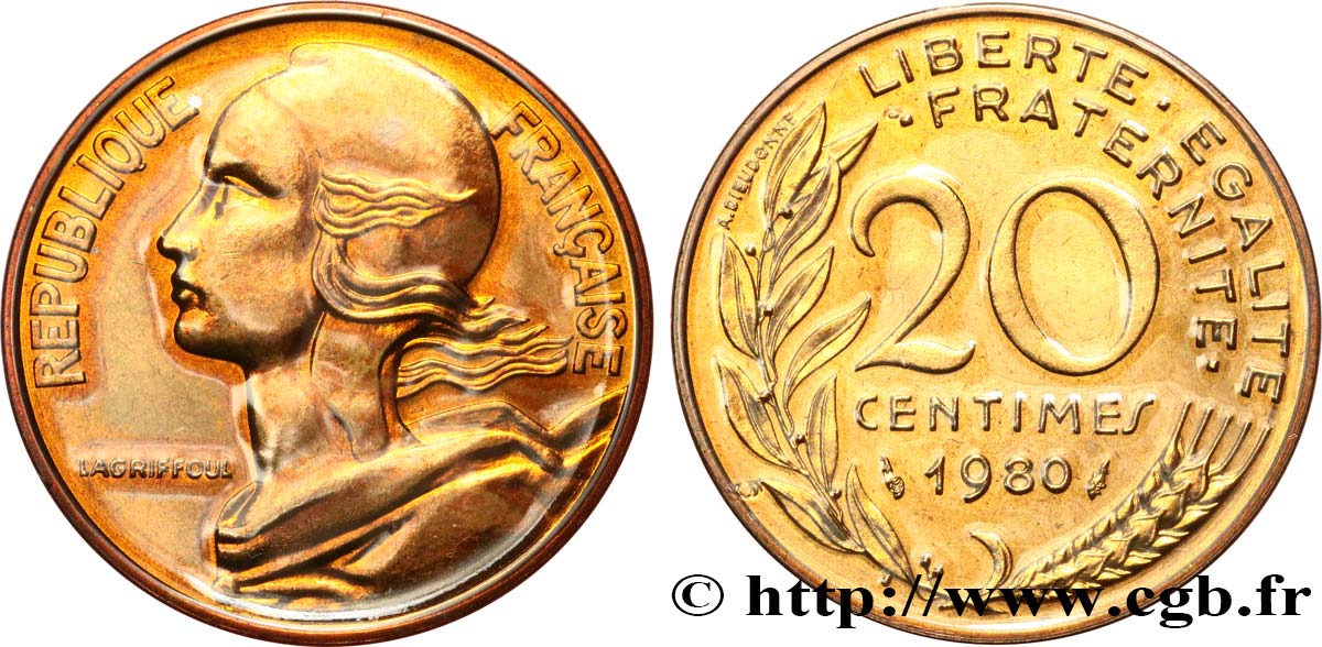20 centimes Marianne 1980  F.156/20 FDC 