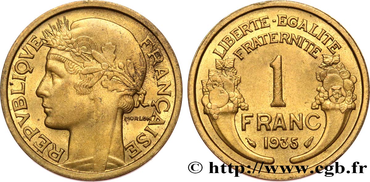 1 franc Morlon 1935 Paris F.219/6 AU58 