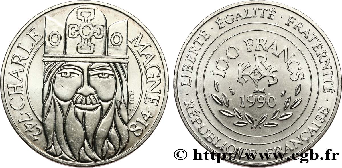 100 francs Charlemagne 1990  F.458/2 EBC+ 