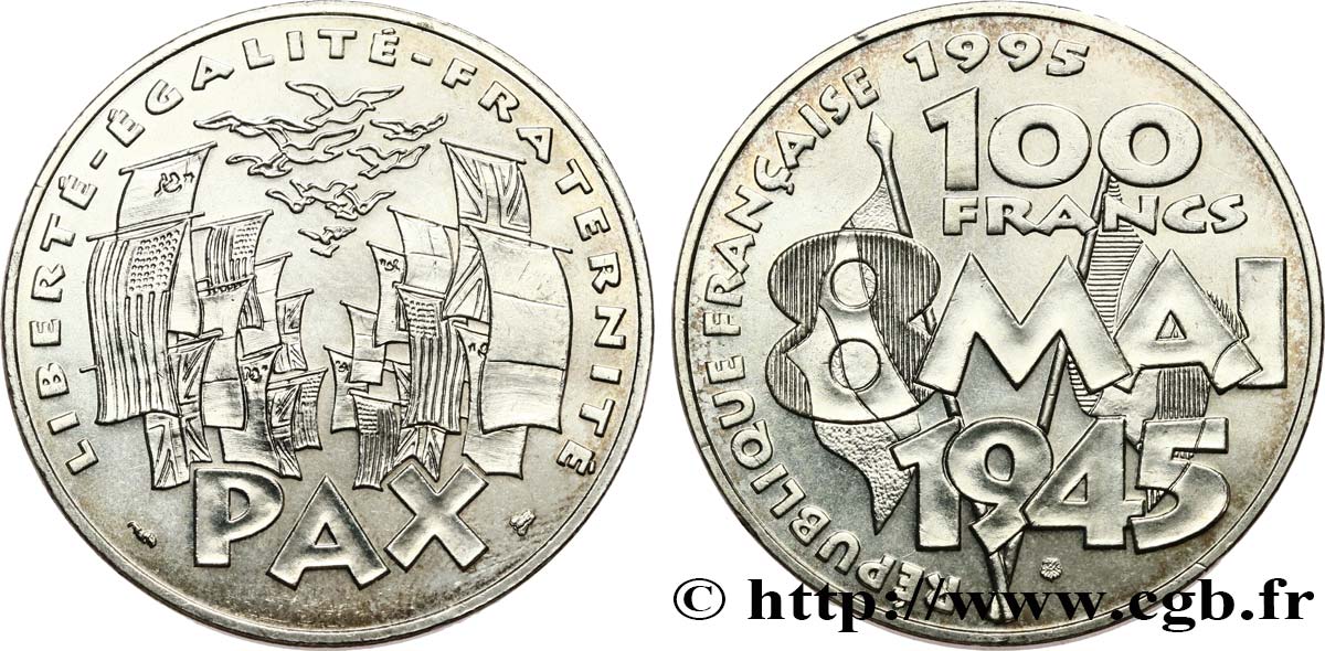 100 francs 8 Mai 1945 1995  F.463/2 VZ+ 