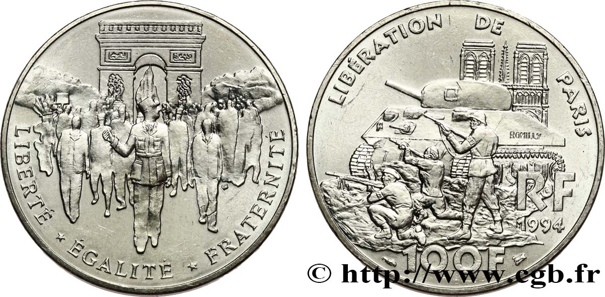 100 francs Libération de Paris 1994  F.462/2 EBC+ 
