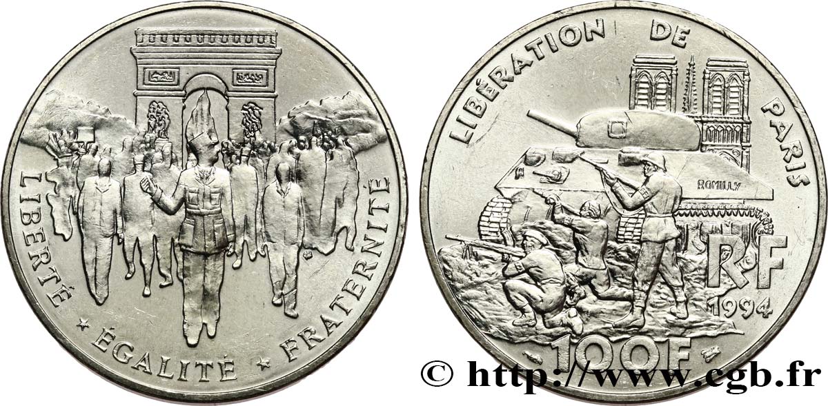 100 francs Libération de Paris 1994  F.462/2 SUP+ 