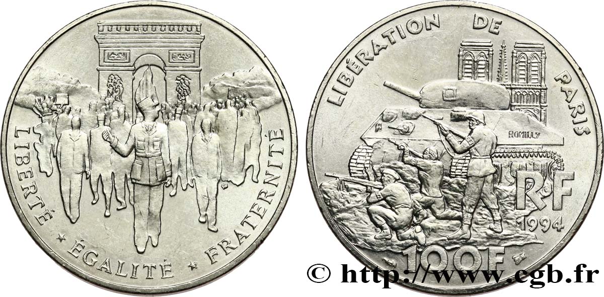 100 francs Libération de Paris 1994  F.462/2 SUP+ 