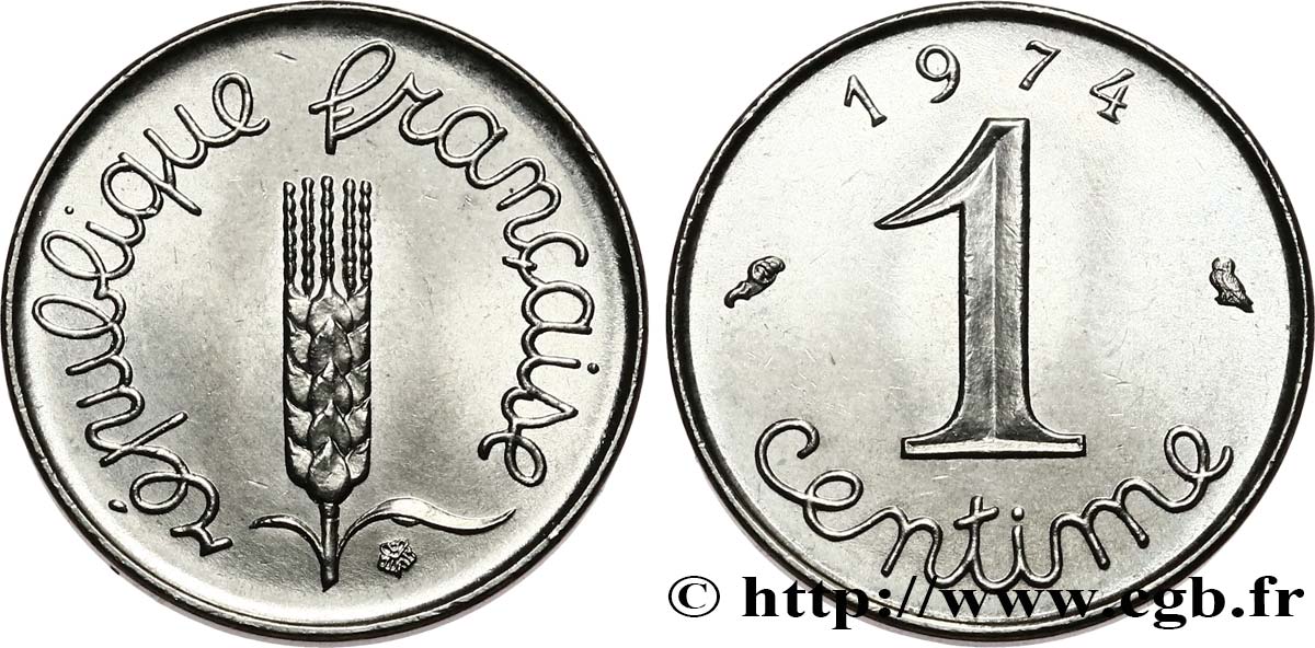 1 centime Épi, Rebord 1974 Pessac F.106/26 SPL 
