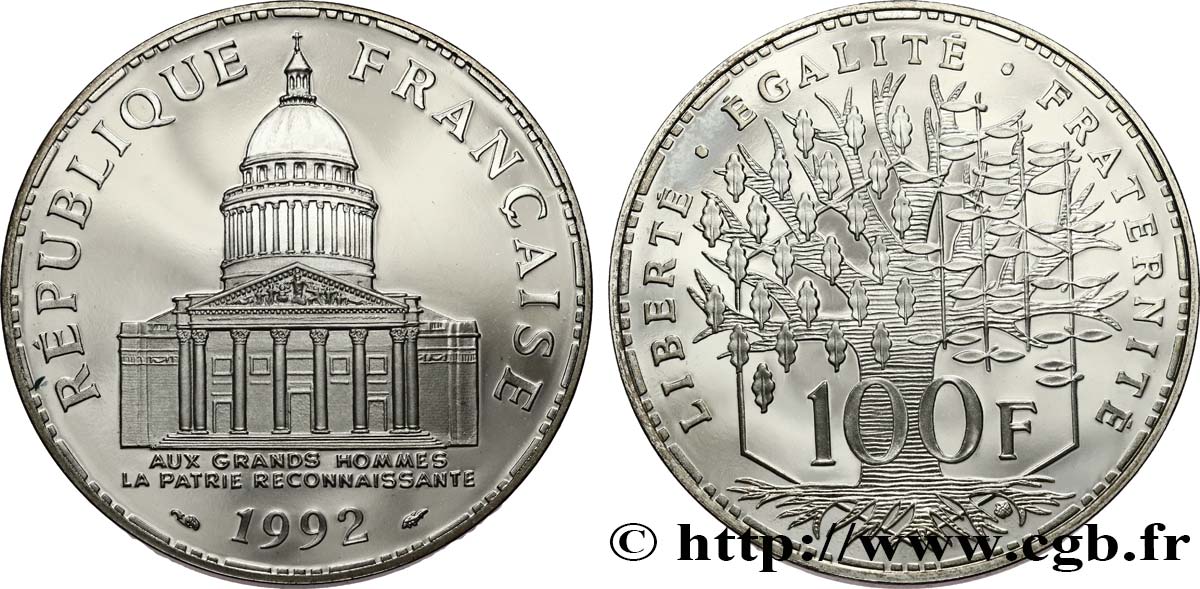 100 francs Panthéon, Belle Épreuve 1992  F.451/13 ST 