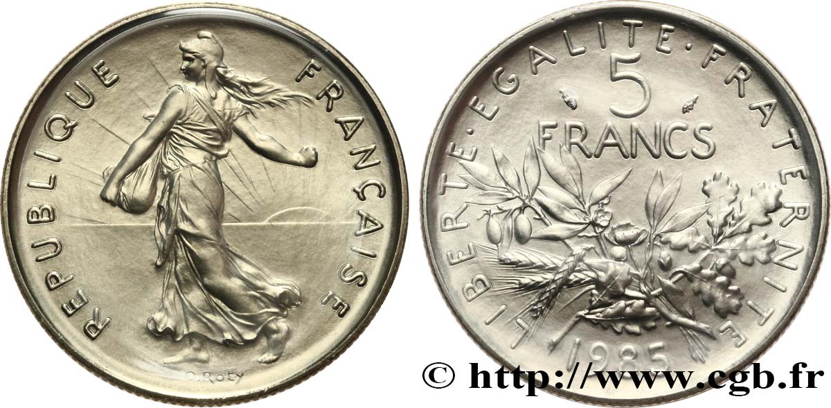 5 francs Semeuse, nickel 1985 Pessac F.341/17 MS 