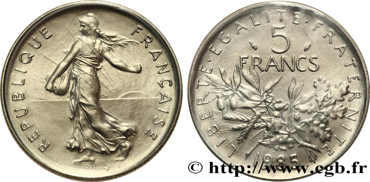 5 francs Semeuse, nickel 1985 Pessac F.341/17 MS 