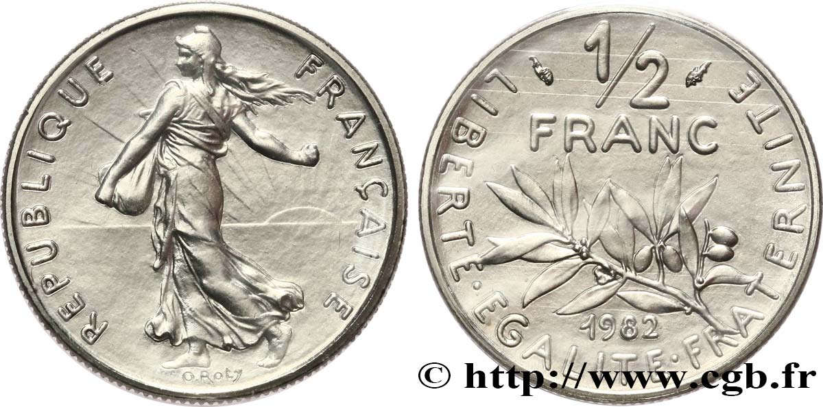 1/2 franc Semeuse 1982 Pessac F.198/21 MS 
