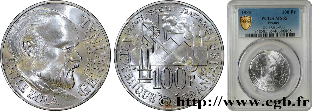100 francs Émile Zola 1985  F.453/2 MS65 PCGS