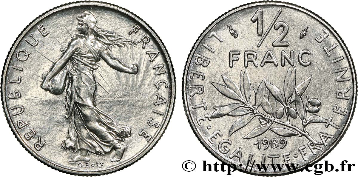 1/2 franc Semeuse 1989 Pessac F.198/28 ST 