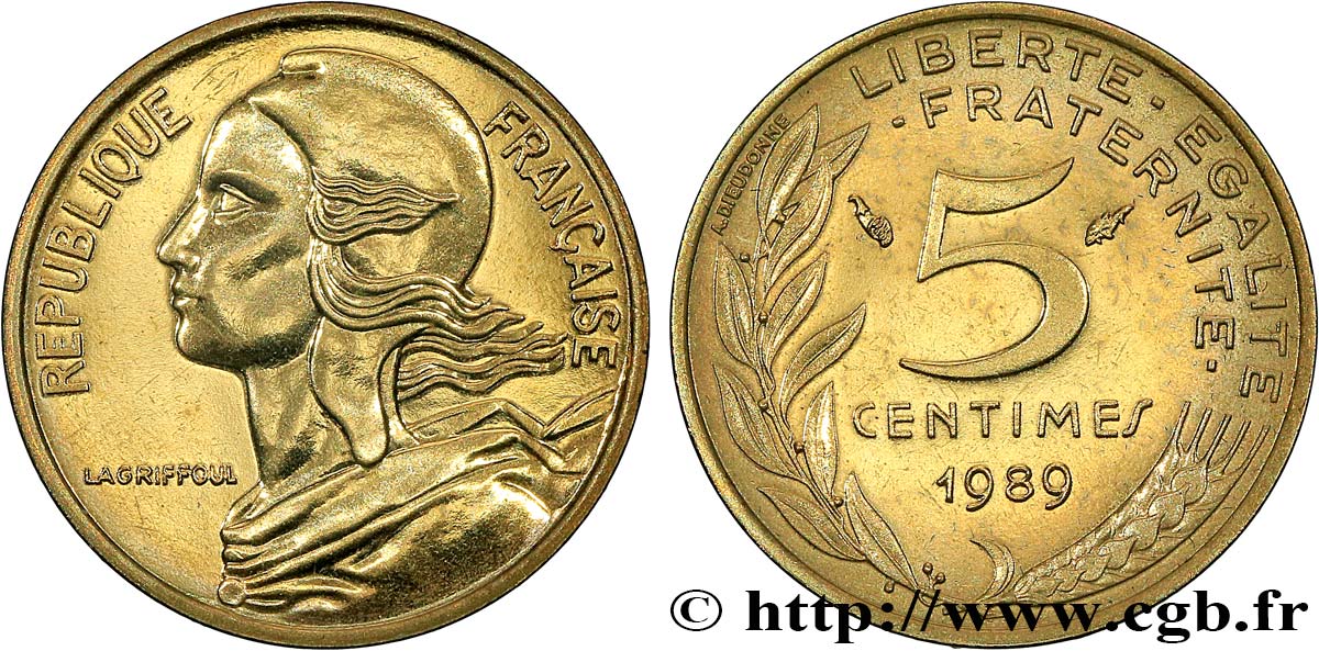 5 centimes Marianne 1989 Pessac F.125/25 FDC 