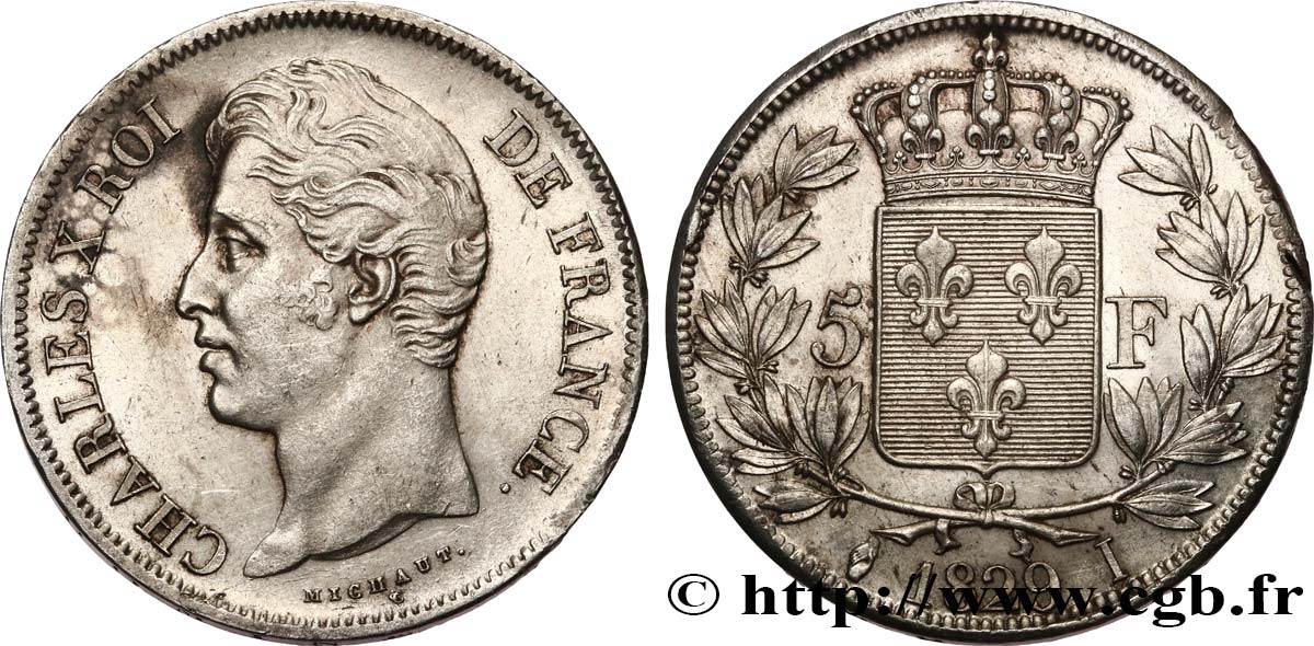 5 francs Charles X, 2e type 1829 Limoges F.311/32 XF 