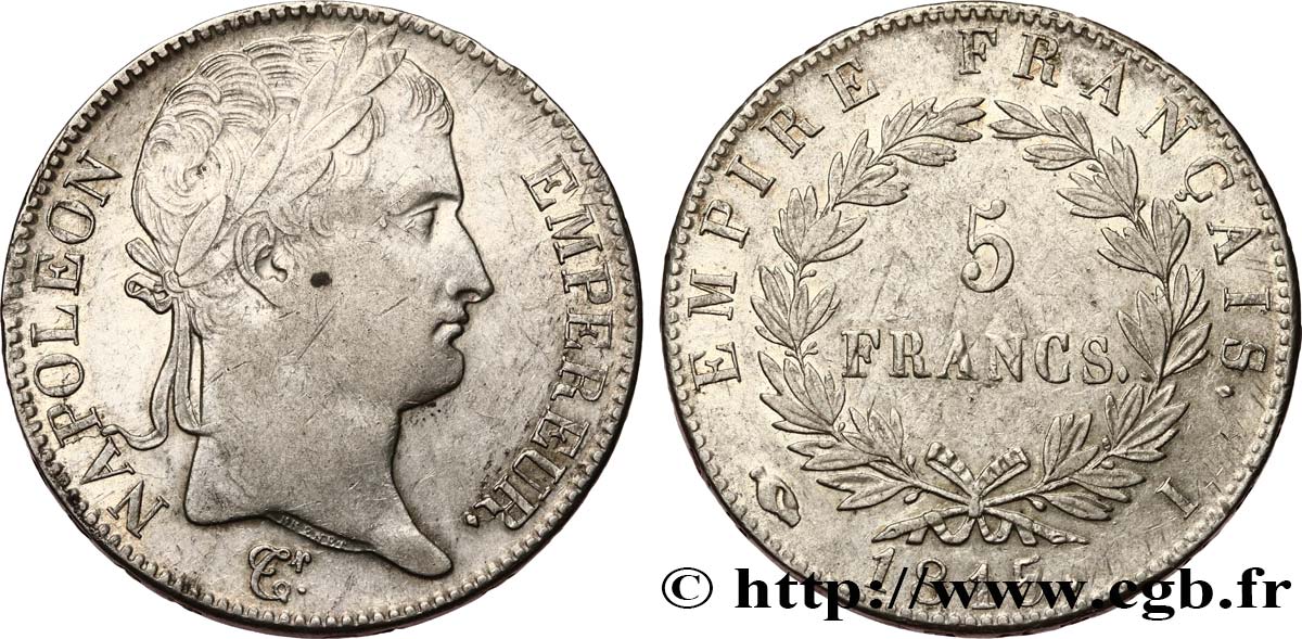 5 francs Napoléon Empereur, Cent-Jours 1815 Limoges F.307A/4 MBC 