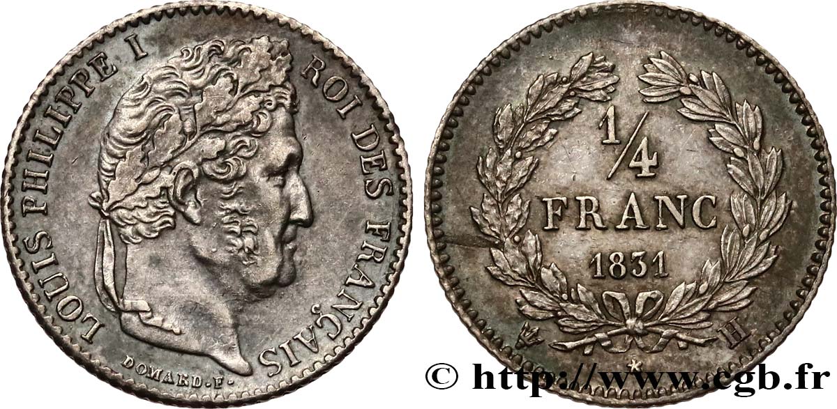 1/4 franc Louis-Philippe 1831 La Rochelle F.166/5 SUP+ 