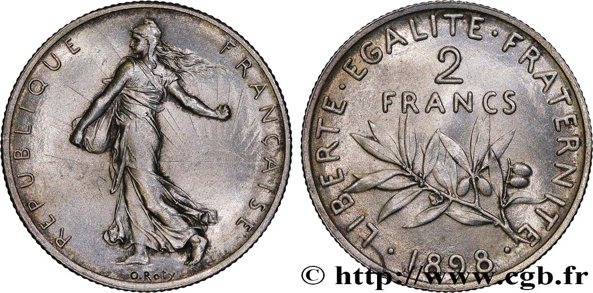 2 francs Semeuse 1898  F.266/1 MS 